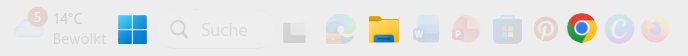 Aufgeräumte Taskleiste in Windows
